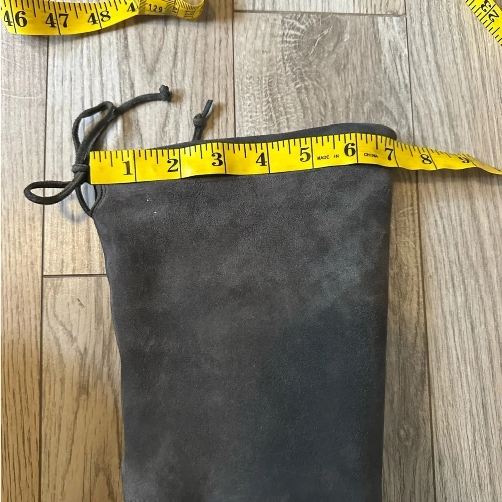 Stuart Weitzman over the Knee Tieland Boots Gray Suede